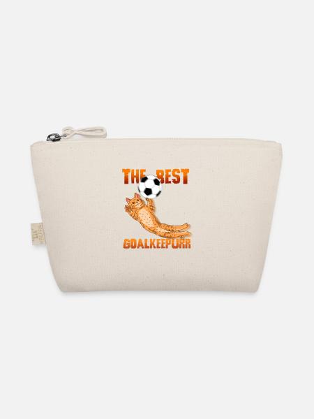 Soccer - Cat Best Goalkeeper - Funny Stadium - Bio-Täschchen - Natur