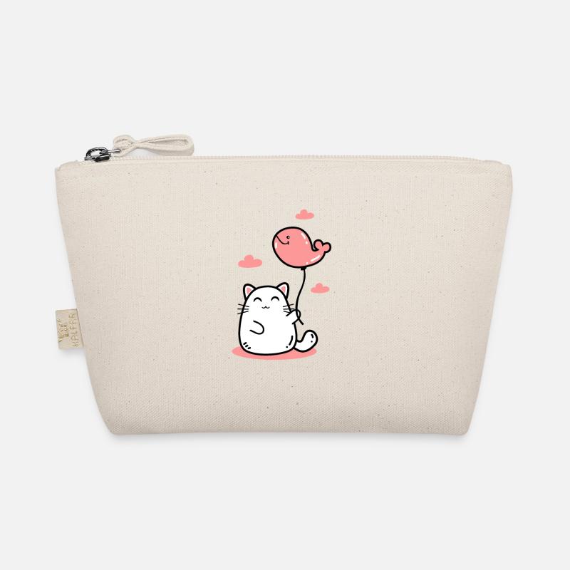 Kitten whale balloon Organic Pouch