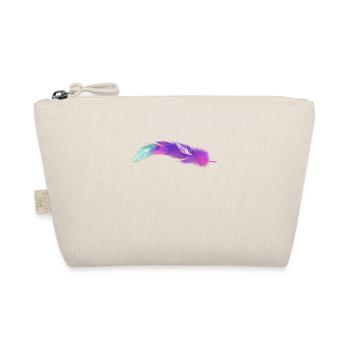 Purple feather in a modern design - Organic Pouch - nature - Front