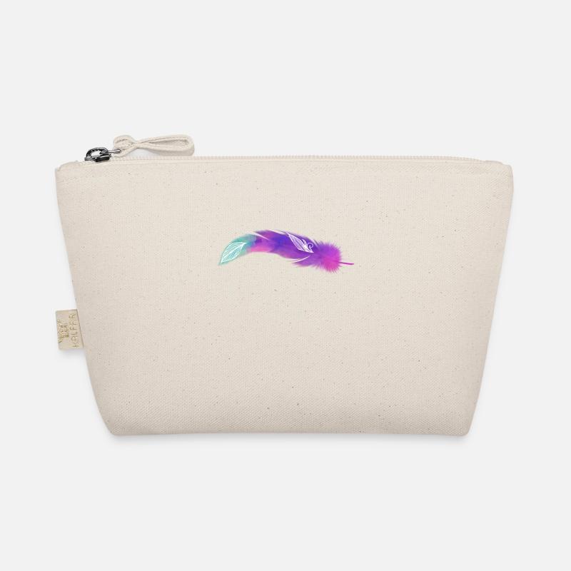Purple feather in a modern design Organic Pouch