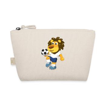 Fussball Blau Weiß Fussballer Löwe Kreisklasse - Bio-Täschchen - Natur - Vorne