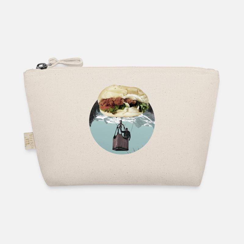 Collage Kunst Surreal Geschenk Sandwich Ballon - Bio-Täschchen - Natur