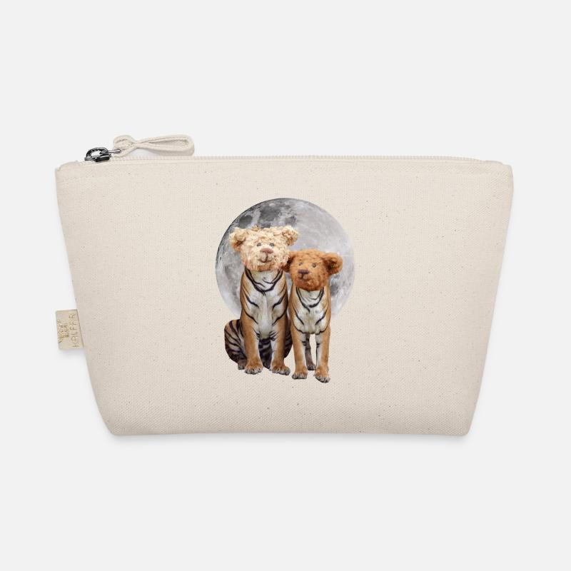 Collage Kunst Surreal Tiger Teddy Geschenk Design Bio-Täschchen