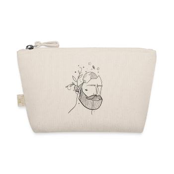 Hipster barbu hommes tête pour les hommes qui aiment les planètes - Trousse biologique - nature - Devant