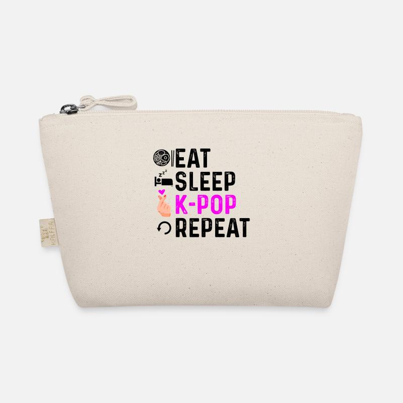 Eat Sleep Korean Pop Repeat Bio-Täschchen