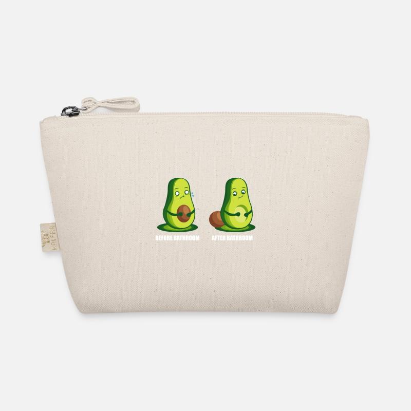 Before Bathroom - After Bathroom Vegetarier Gift - Bio-Täschchen - Natur