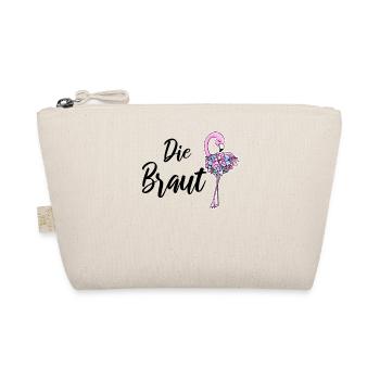 Braut Bride to be Flamingo Flamingos Verlobung JGA - Bio-Täschchen - Natur - Vorne