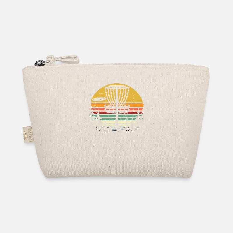 Retro Disc Golf, Frisbee Golfer, Disk Golfer Geschenk, - Bio-Täschchen - Natur