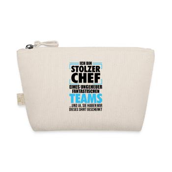 Ich bin stolzer Chef eines ungeheuer fantastischen - Bio-Täschchen - Natur - Vorne