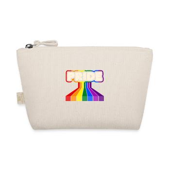 Pride Regenbogen Block-Design - Bio-Täschchen - Natur - Vorne