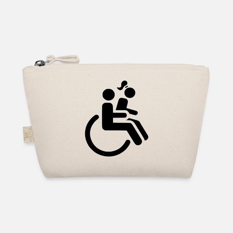 Wheelchair user with lady on lap # Organic Pouch