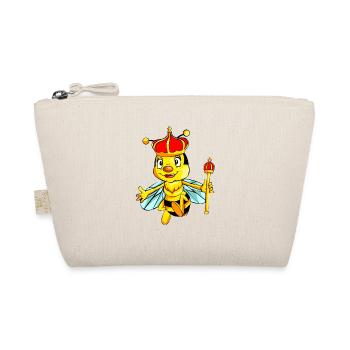 bee biene queen bienenkönigin zeichnung design - Bio-Täschchen - Natur - Vorne