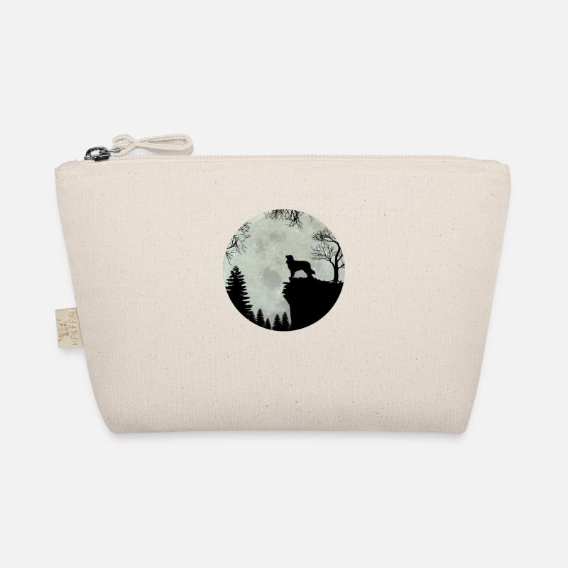 Australian Shepherd bei Vollmond Geschenk 0738 - Bio-Täschchen - Natur