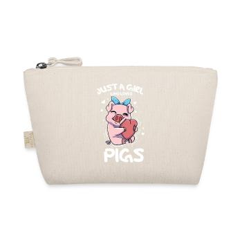 Schweinchen Schwein - Bio-Täschchen - Natur - Vorne
