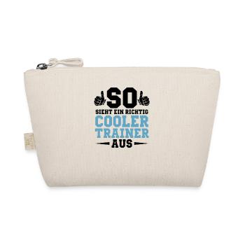 So sieht ein richtig cooler Trainer aus - Bio-Täschchen - Natur - Vorne