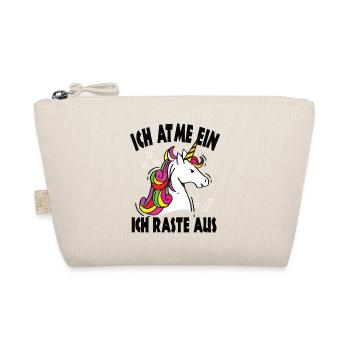 Ich atme ein raste aus Einhörner - Bio-Täschchen - Natur - Vorne