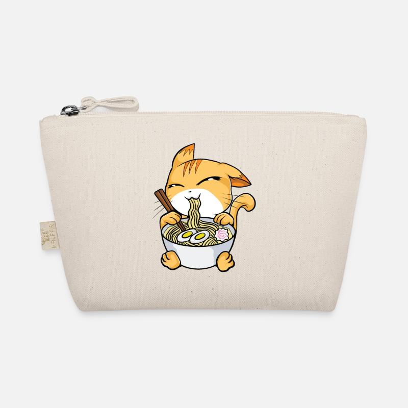 Kawaii Cat Ramen Bowl Lustige Anime Nudeln Kitty - Bio-Täschchen - Natur