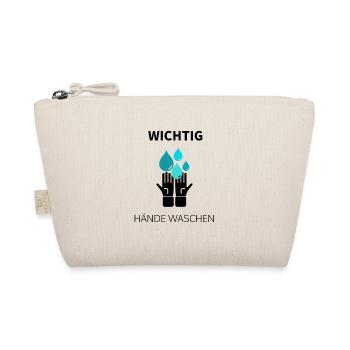 Wichtig Hände Waschen Shirt - Hände reinigen - Bio-Täschchen - Natur - Vorne