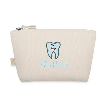 Cheerful tooth with a big smile - Organic Pouch - nature - Front