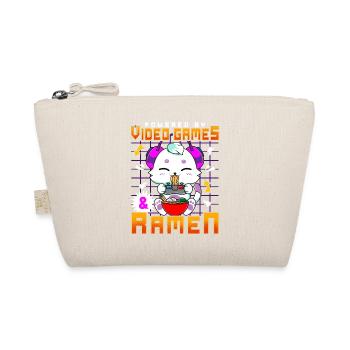 Powered By Videospiele & Ramen Anime Cat Gamer - Bio-Täschchen - Natur - Vorne