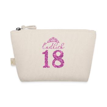 Endlich 18 - Girls Mädchen 18. Geburtstag Geschenk - Bio-Täschchen - Natur - Vorne