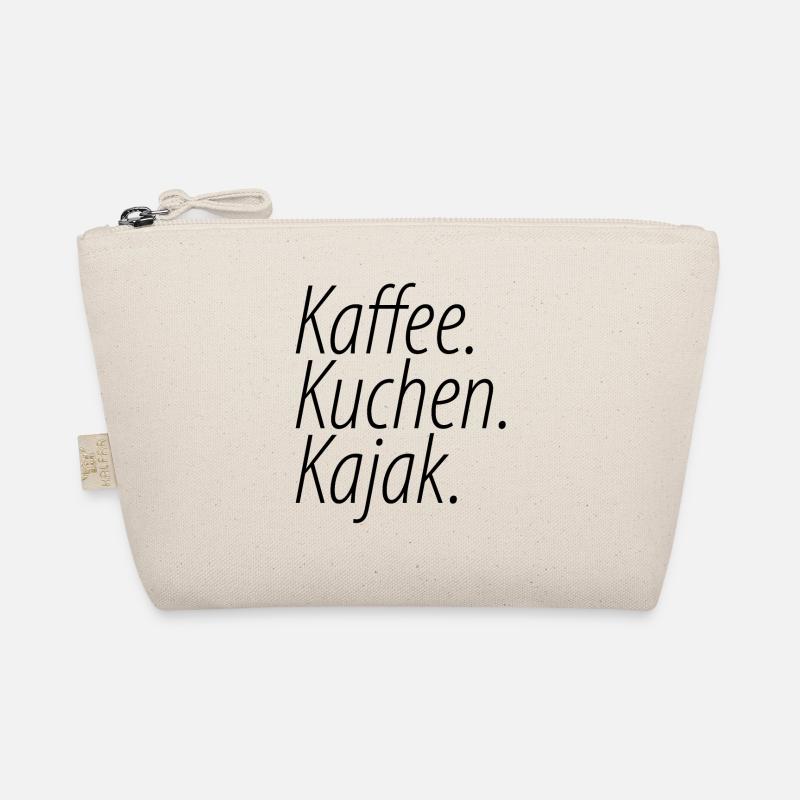 Kaffee Espresso Käffchen Kuchen Kanu Kajak - Bio-Täschchen - Natur