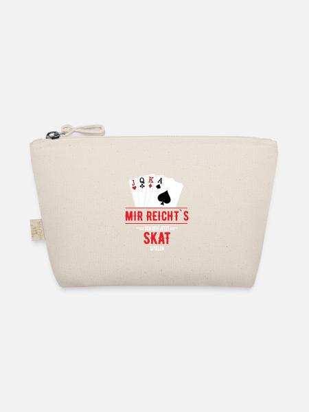 Skat Geschenk | Skatkarten Skatspieler - Bio-Täschchen - Natur