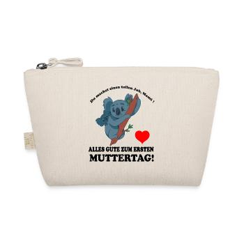 Muttertag Koalamama Muter Kind Herz Spruch Ersten - Bio-Täschchen - Natur - Vorne