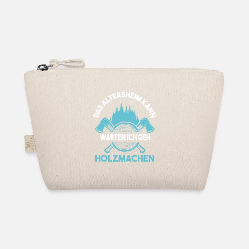 DAS ALTERSHEIM KANN WARTEN ICH GEH HOLZMACHEN - Bio-Täschchen - Natur