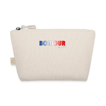 Französischer Text Bonjour Design Hallo französisc - Bio-Täschchen - Natur - Vorne
