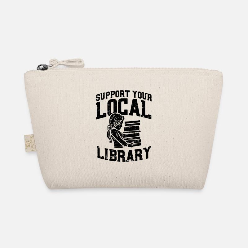 Librarian library gift - Organic Pouch - nature