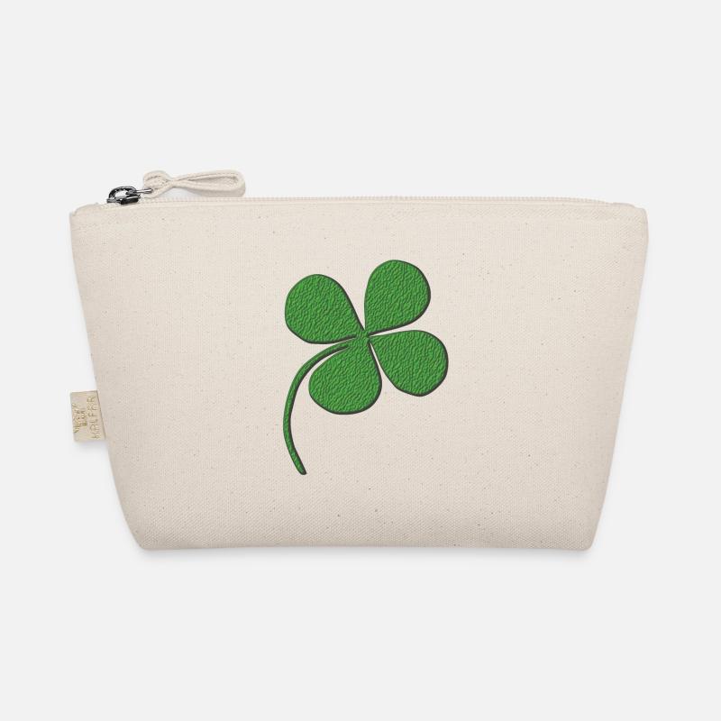 Kleeblatt vierblaettrig 3d Bio-Täschchen