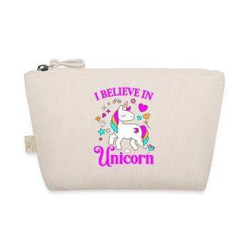 I believe in unicorns - Organic Pouch - nature - Front