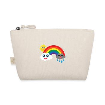 Clouds laugh and cry with sun in the rainbow - Organic Pouch - nature - Front