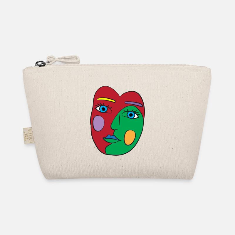 Abstract stylish art / cool face gift Organic Pouch