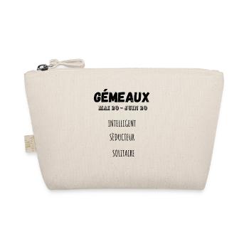 design personnalisé pour gémeaux - Trousse biologique - nature - Devant