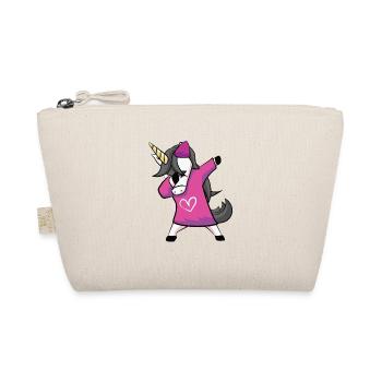 Dabbing unicorn unicorn girl - Organic Pouch - nature - Front