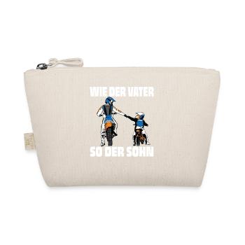 mottorad vater sohn geschenk - Bio-Täschchen - Natur - Vorne
