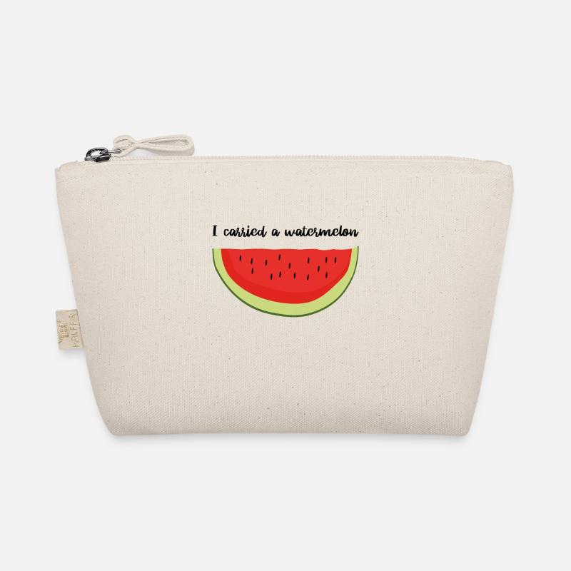 Ich trug eine Wassermelone - Bio-Täschchen - Natur