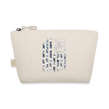 Camo USA Flag American Military Style July 4 Camou - Organic Pouch - nature - Front