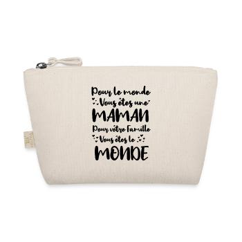Maman mon monde - Cadeau Fête des mères - Trousse biologique - nature - Devant