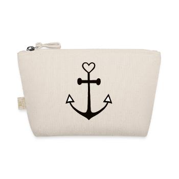 Cute Lines Anchor Faith Love Hope Tatt - Organic Pouch - nature - Front