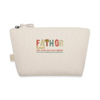 Vintage Fathor Birthday Father's Day Funny Dad - Organic Pouch - nature - Front
