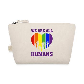 Christopher Streed Day We are ALL HUMANS Gift - Organic Pouch - nature - Front