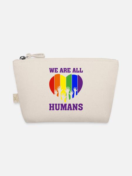 Christopher Streed Day We are ALL HUMANS Geschenk - Bio-Täschchen - Natur - Vorne