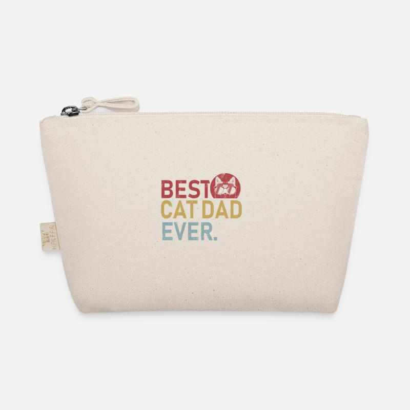 Mens Best Cat Dad Ever Funny cat Organic Pouch