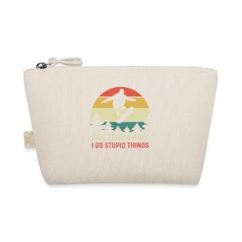 Skater skating skateboard hobby free time - Organic Pouch - nature - Front