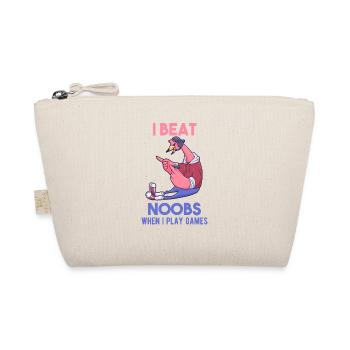 Gamer Noob Flamingo lustig Geschenk - Bio-Täschchen - Natur - Vorne
