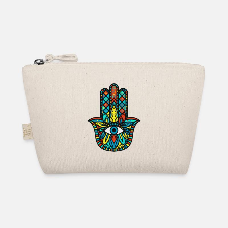 Meditation Hamsa Die Hand Der Fatima - Bio-Täschchen - Natur