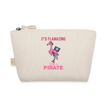 Pirate Flamazing Flamingo Gift - Organic Pouch - nature - Front